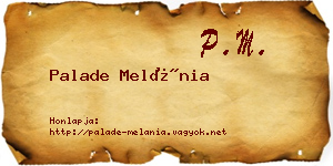 Palade Melánia névjegykártya